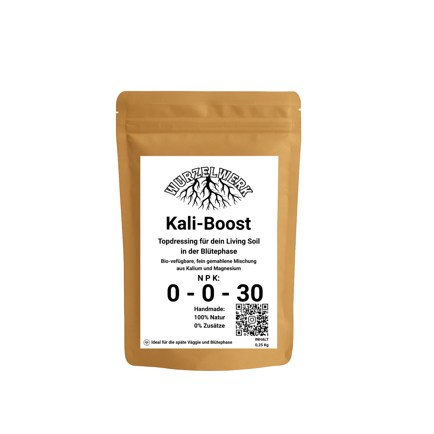 Wurzelwerk KaliBoost – K-Mag Langbeinite (Sul-Po-Mag) Booster für Living Soil mit Kalium, Magnesium und Schwefel 250g