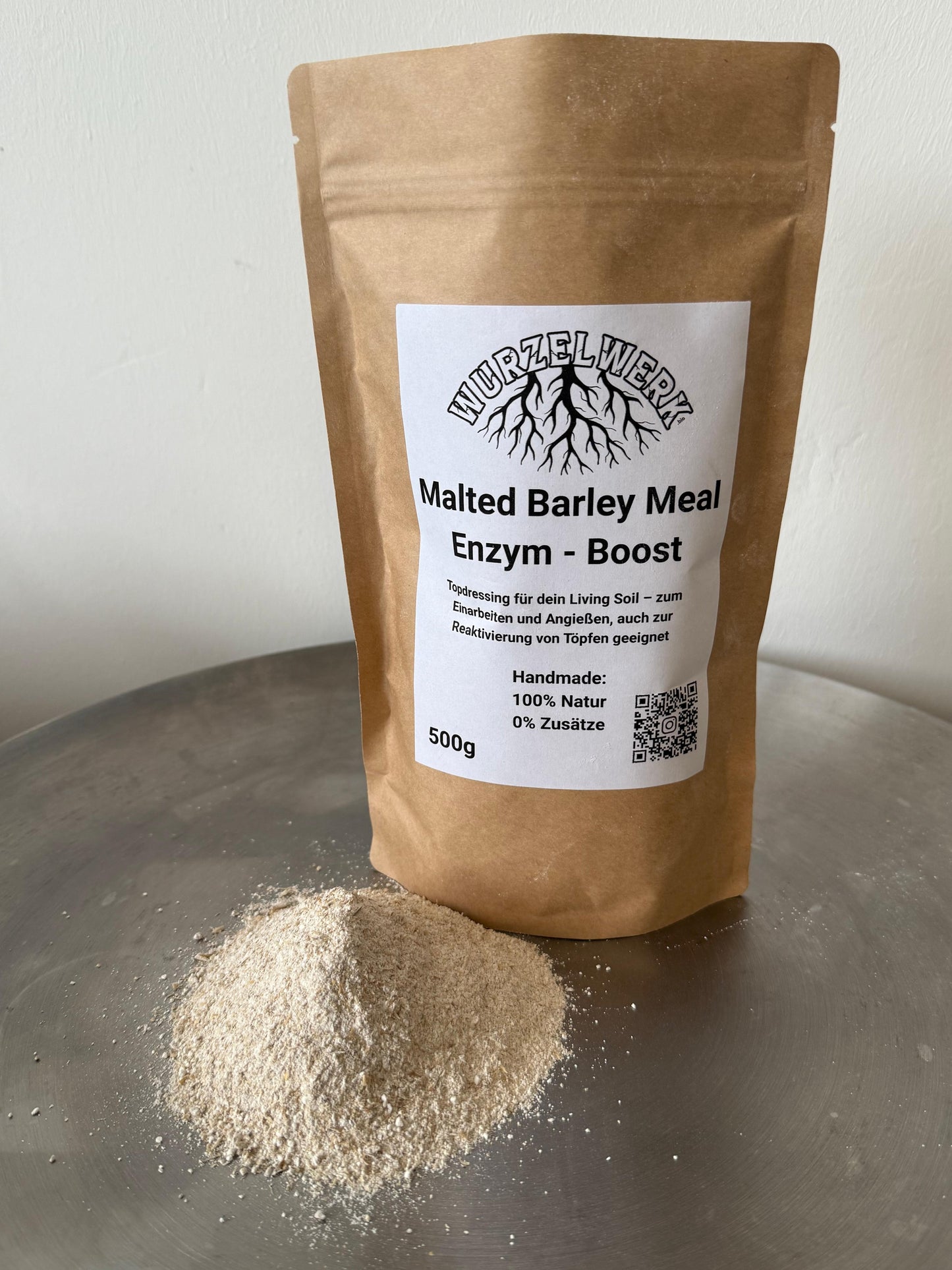 Fein gemahlenes Malted Barley Meal – Enzym-Booster von Wurzelwerk für aktives Bodenleben